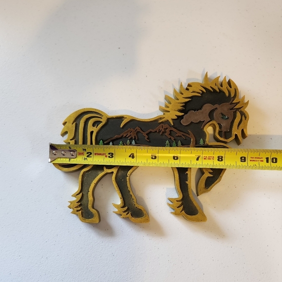 Horse Stallion 3D Carving Forest Animal Crafts Ornament Home Decor Equestrian - Picture 6 of 6